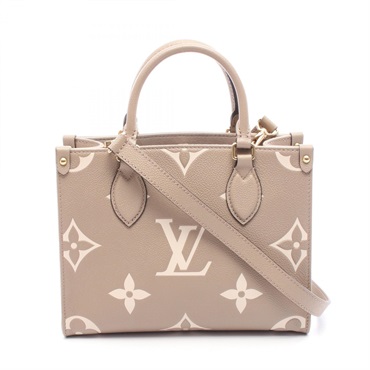 LOUIS VUITTON On the Go PM Bicolor Shoulder Handbag M45779 Monogram empreinte LV