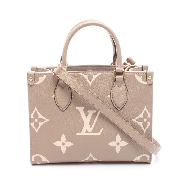 LOUIS VUITTON On the Go PM Bicolor Shoulder Handbag M45779 Monogram empreinte LV
