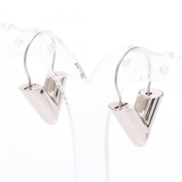 LOUIS VUITTON Essential V Pierced earrings Stainless Steel Used