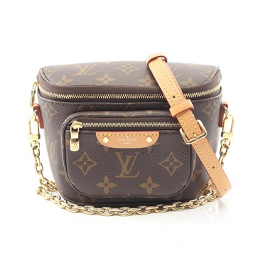 LOUIS VUITTON Mini bum Chain Shoulder Handbag M82335 Monogram canvas Used LV