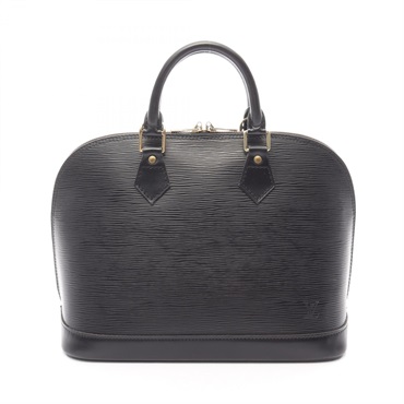 LOUIS VUITTON Alma Handbag M52142 Epi leather Black Used Women