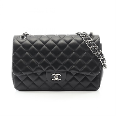 CHANEL Jumbo Matelasse 30 Classic Shoulder Bag A58600 Lamb leather Black Used CC