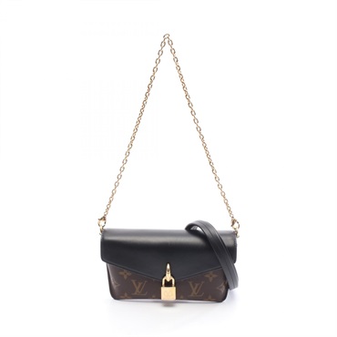 LOUIS VUITTON Padlock On Strap Chain Shoulder Handbag M80559 Monogram Noir Used