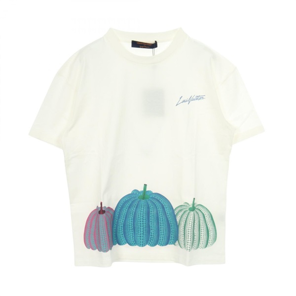 LOUIS VUITTON Yayoi Kusama Pumpkin Printed T-shirt tops #M cotton White mens