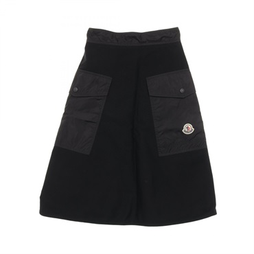 MONCLER GONNA Skirt cotton Black #38 Used Women