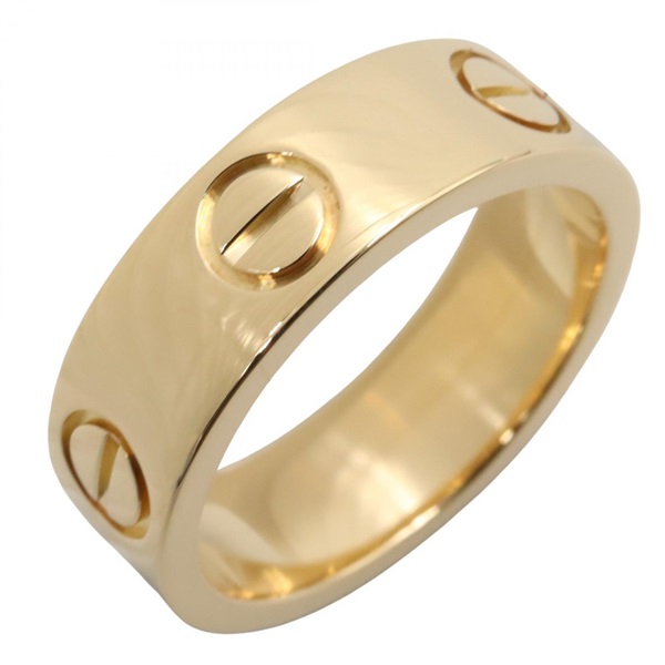 CARTIER Love Ring 18KYG Yellow Gold Used women US size 4.5 #48