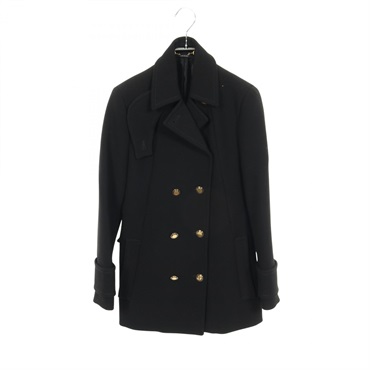 GUCCI Peacoat Jacket 310312 wool Black Used Women #38