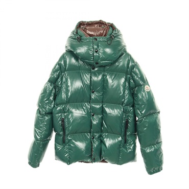 MONCLER PARANA Down jacket with Hood Nylon Green #1 Used mens