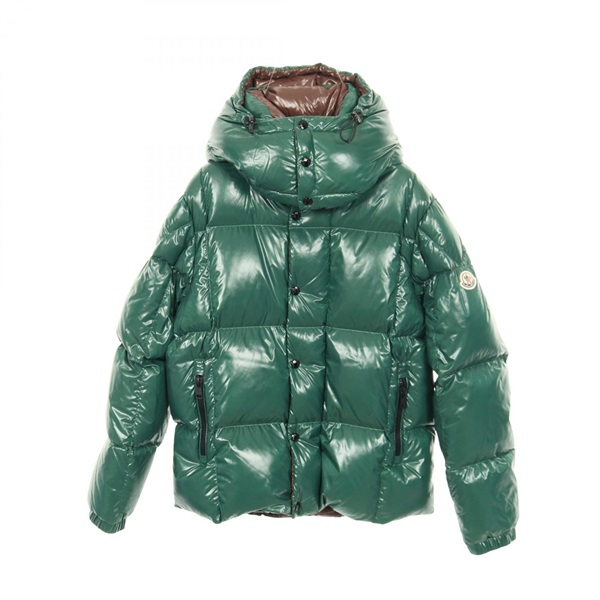MONCLER PARANA Down jacket with Hood Nylon Green #1 Used mens
