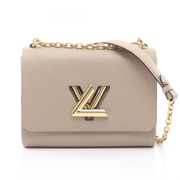 LOUIS VUITTON Twist MM chain Shoulder Bag M21112 Epi leather Galet Used Women