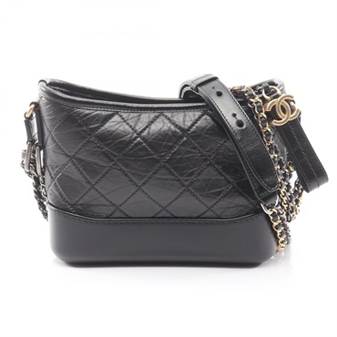 CHANEL Gabrielle De Chanel Small Hobo Chain Shoulder Bag A91810 leather Black