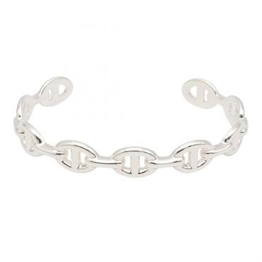 HERMES Chaine d'Ancre Enchainee Bangle Silver925 Used Unisex