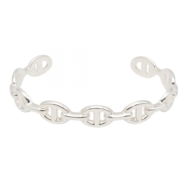 HERMES Chaine d'Ancre Enchainee Bangle Silver925 Used Unisex