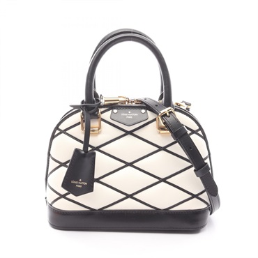 LOUIS VUITTON Alma BB Shoulder Crossbody Handbag M23761 Malletage leather Used