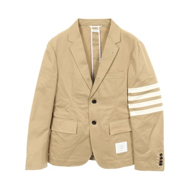THOM BROWNE 4-bar Cotton twill tailored jacket cotton Beige #0 Used mens