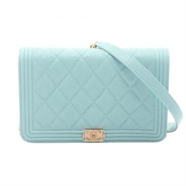 CHANEL Boy Chanel Matelasse Chain Shoulder Crossbody Bag AP1117 leather Blue GHW