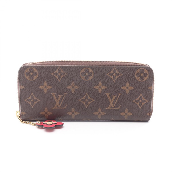 LOUIS VUITTON Portefeuille Clemence long wallet M68314 Monogram canvas Pink Used