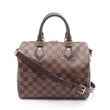 LOUIS VUITTON Speedy Bandouriere 25 Handbag N40575 Damier leather Ebene used