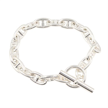 HERMES Chaine d'Ancre GM 17 links Maillons 27cm Bracelet Silver 925 Used unisex