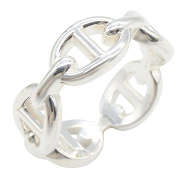 HERMES Chaine d'Ancre Ring Silver925 Used Women US size #6 #52