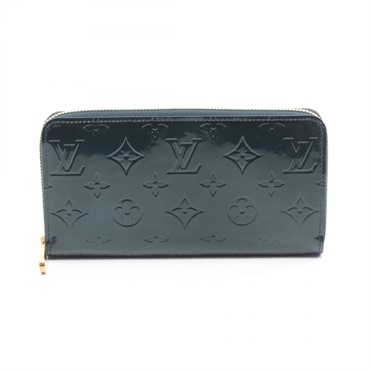 LOUIS VUITTON Zippy wallet Around long purse M93722 Vernis leather Blue nuit LV
