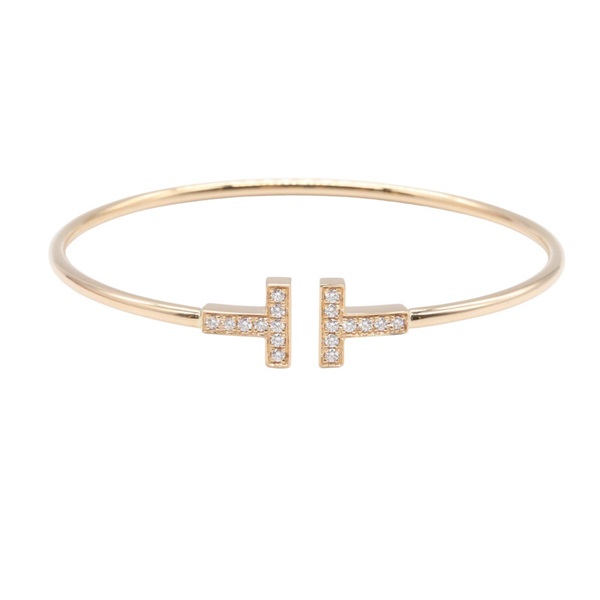 TIFFANY＆CO T-wire Diamond Bracelet 17cm bangle 18KPG used