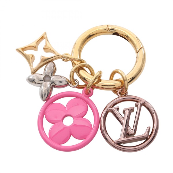 LOUIS VUITTON Fetish Pop Keyring Bag Charm Holder M01363 Gold Plated Used Women