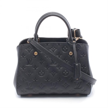 LOUIS VUITTON Montaigne BB crossbody Handbag M41053 Monogram empreinte Noir Used