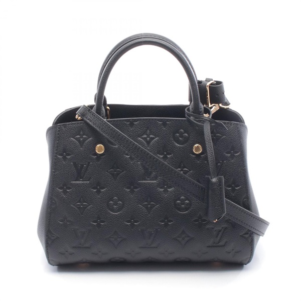 LOUIS VUITTON Montaigne BB crossbody Handbag M41053 Monogram empreinte Noir Used