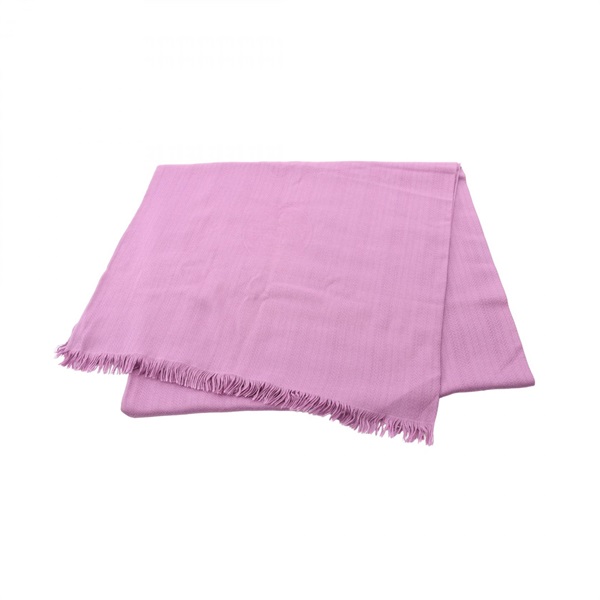 HERMES Stole Wrap Faulard Scarf silk cashmere Purple Used Women