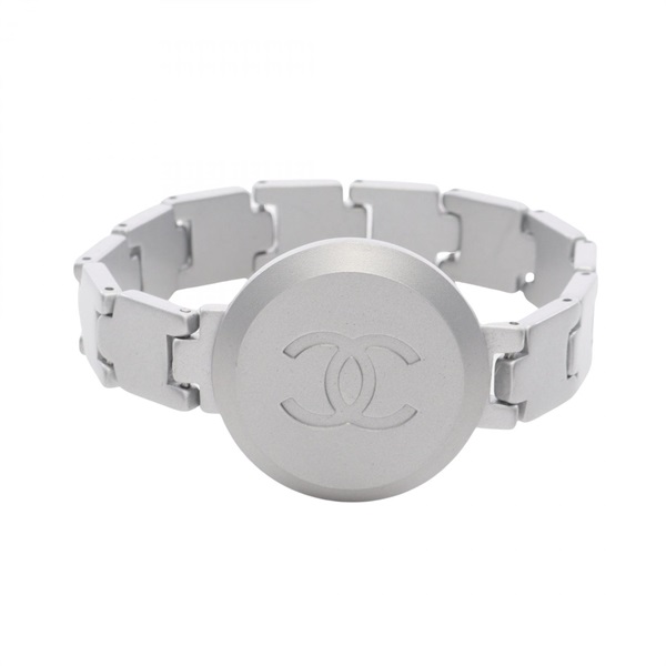 CHANEL COCO Mark Watch-shaped Bracelet Bangle Stainless Steel Used Women CC