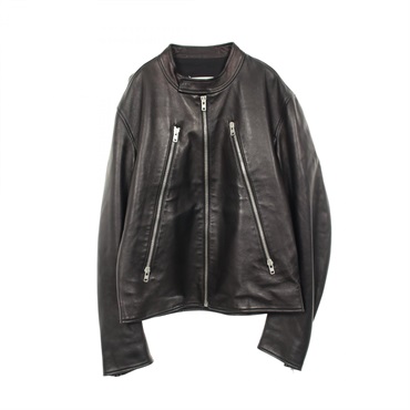 Maison Margiela 14 5 zip figure eight Riders jacket leather Brown #52 Used mens