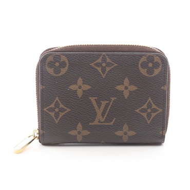 LOUIS VUITTON Zippy coin purse wallet M60067 Monogram PVC Brown Used Women