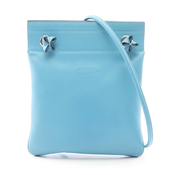 HERMES Aline Mini Shoulder Crossbody Bag Swift leather Bleu du Nord Used SHW D