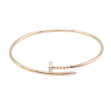 CARTIER Juste un Clou SM Diamond Bracelet B6065818 18KRG Rose Gold Used Women