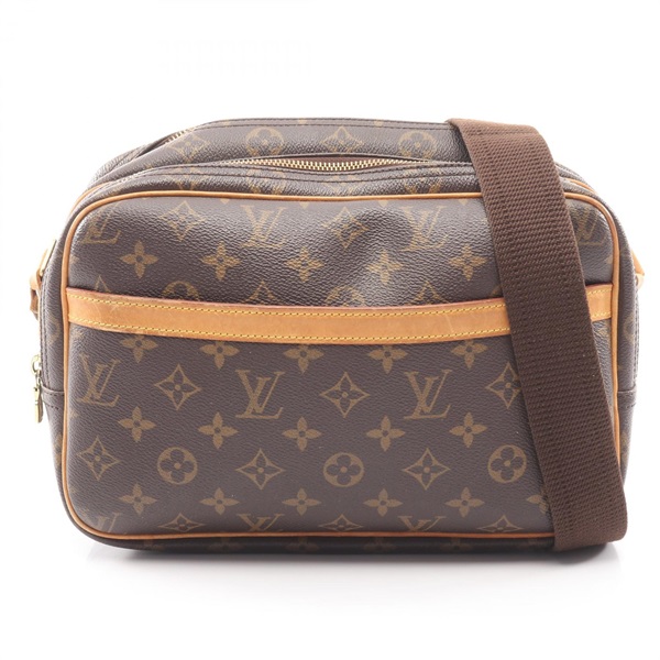 LOUIS VUITTON Reporter PM Shoulder crossbody Bag M45254 Monogram leather Brown