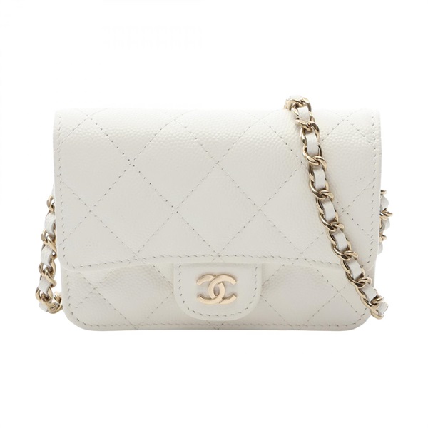 CHANEL Matelasse Classic Chain Clutch Shoulder Crossbody Bag AP2727 leather Used