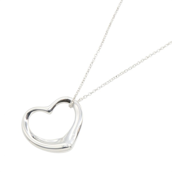 TIFFANY＆CO Open Heart Necklace Pendant 47.5cm Large Silver 925 Used Women