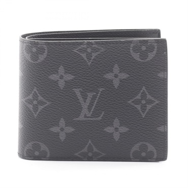 LOUIS VUITTON Portefeuille Marco NM Wallet M62545 Monogram eclipse Black Used LV