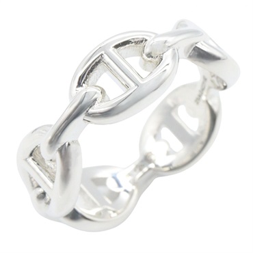 HERMES Enchainee Ring Silver925 Used women US size 7.25 #56