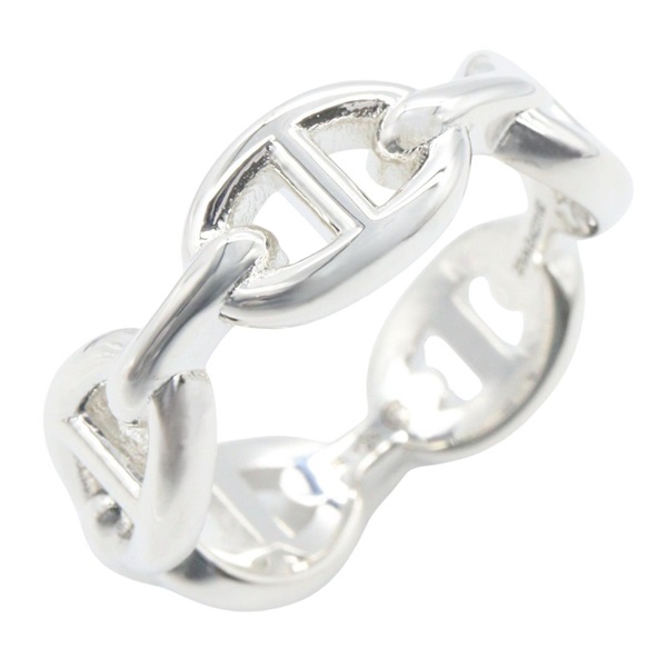 HERMES Enchainee Ring Silver925 Used women US size 7.25 #56