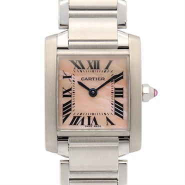 CARTIER Tank francaise SM Wrist Watch W51028Q3 Quartz Stainless Steel Used Women