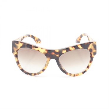 PRADA Sunglasses Eyewear SPR28Q Plastic Beige Brown Used Women