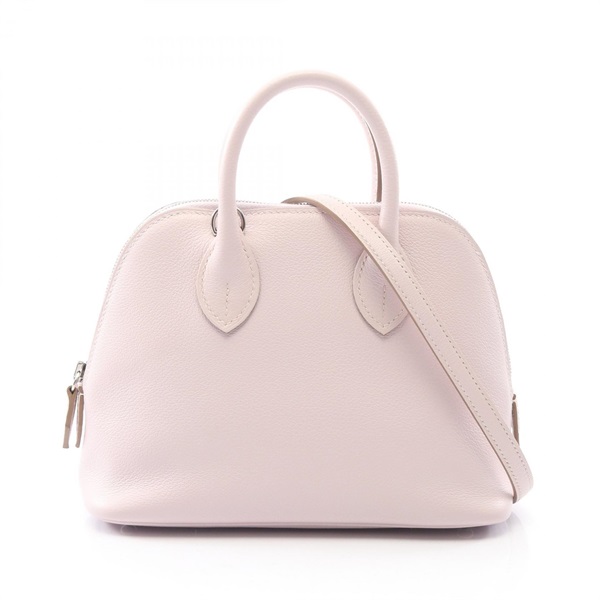 HERMES Bolide 1923 Mini Verso Shoulder Handbag Evercolor leather Pink Used SHW U