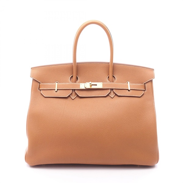 HERMES Birkin 35 Handbag K Togo leather Gold Used Women GHW