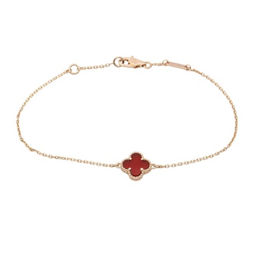 VAN CLEEF & ARPELS Sweet Alhambra Carnelian Bracelet VCARN59K00 18KR Used Women