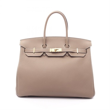 HERMES Birkin 35 Handbag Togo leather Gray Etoupe Grey Used Women GHW C