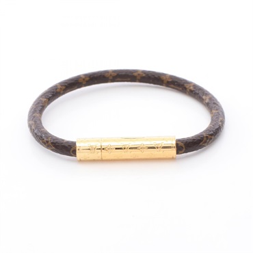 LOUIS VUITTON LV Confidential Bracelet M6334 Monogram Gold Plated Used Women
