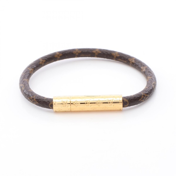 LOUIS VUITTON LV Confidential Bracelet M6334 Monogram Gold Plated Used Women