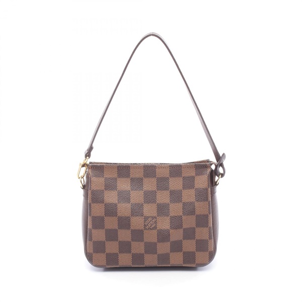 LOUIS VUITTON Trousse makeup pouch Handbag N51982 Damier leather Ebene Used LV